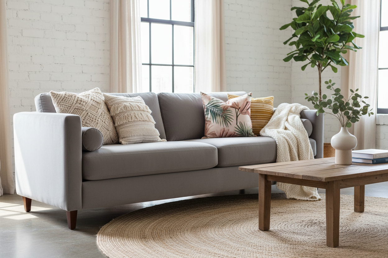 Sofa with Pillows